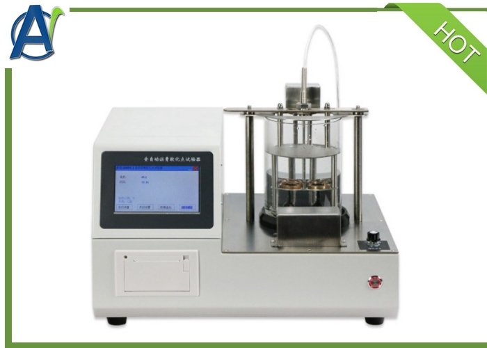 ASTM D36 Automatic Softening Point Tester with 0.1 ℃ Temperature Resolution for Bitumen Testing Using Ring-and-Ball Apparatus for Two Samples Simultaneously